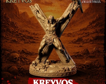 Kreyvos Crucified Barbarian Encounter Miniature for DnD Dark Fantasy RPG