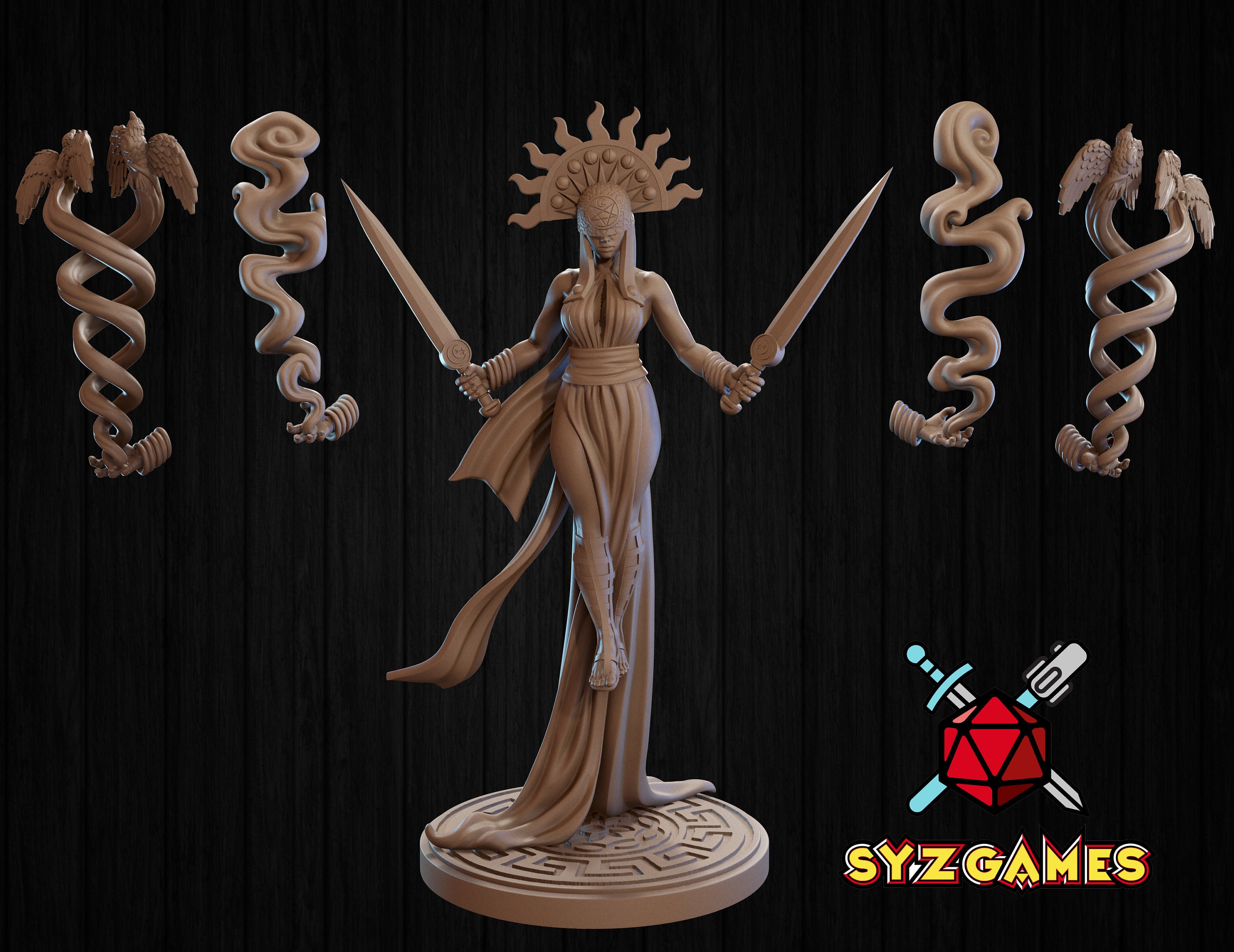 Delphine The Oracle | Fantasy Resin Miniature | DnD Miniature | Tabletop Game | Role Playing | Dragon Trappers Lodge