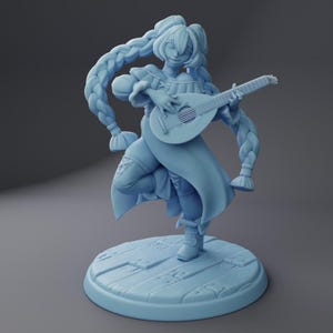 Mika the Human Bard Fantasy Miniature Dungeons and Dragons Mini RPG Tabletop Games DnD 5e Painting Pathfinder | TW