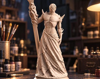 Quorenderis Awakened Deep One Priest Miniature for DnD Horror RPG