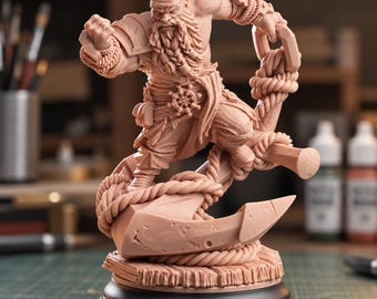 Eghard Verdoorn Dwarf Sailor Fighter Miniature for DnD Fantasy RPG