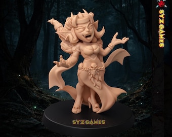 Rainha Goblin Maligna Peryl | Miniatura de Fantasia | Miniatura de D&D | Jogo de Mesa | Deusa Gêmea