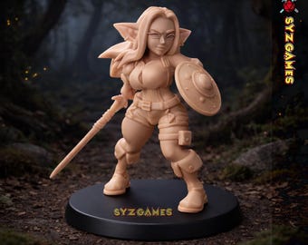 Angy, die Kobold-Söldnerin | 32 mm 54 mm 75 mm Fantasy-Miniatur | D&D Miniatur | Rollenspiel | Tabletop Spiel | Zwillingsgöttin