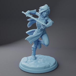 Gwen the Human Fighter Human Knight Fantasy Miniature Dungeons and Dragons Mini RPG Tabletop Games DnD 5e Painting Pathfinder | TW