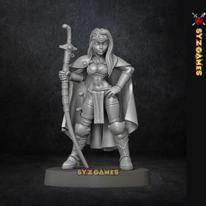 Leida Human Sorcerer Fantasy Miniature Dungeons and Dragons Mini RPG Tabletop Miniature DnD Painting Pathfinder 5e DnD