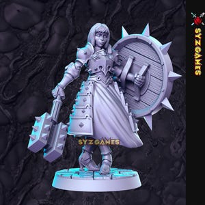 Alcina Female Knight Fantasy Miniature Dungeons and Dragons Mini RPG Tabletop Games DnD 5e Painting Pathfinder | RNE