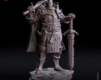 Exiled Knight Dark Fantasy Knight Miniature Wandering Warrior for DnD Fantasy RPG Resin Figure