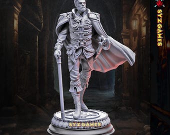ヴァンパイア将軍ブノワ・ブラッドアイズ ファンタジーミニチュア ダンジョンズ＆ドラゴンズ ミニチュアウォーゲーム RPG テーブルトップ DnD 5e フィギュアペインティング パスファインダー