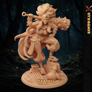 Kijo, the Oni Barbarian Pinup | 32mm or 75mm Fantasy Miniature | Dungeons and Dragons | DnD Miniature | Twin Goddess