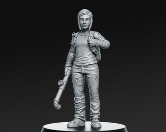 Hija - Miniatura de niña superviviente, figura de resina postapocalíptica, minijuego de rol de zombis