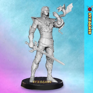 Dareth Human Fighter Fantasy Miniature Dungeons and Dragons Mini Wargames RPG Tabletop Miniature DnD 5e Figure Painting Pathfinder