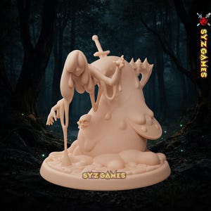 スライムガール | 32 mm または 28 mm ファンタジーミニチュア | DnD ミニチュア | 双子の女神