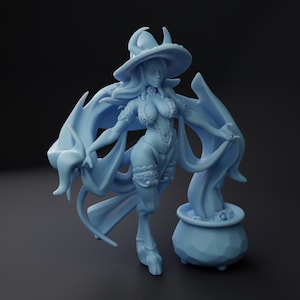 Alytress the Witch | Fantasy Miniature | DnD Miniature | Tabletop | Twin Goddess