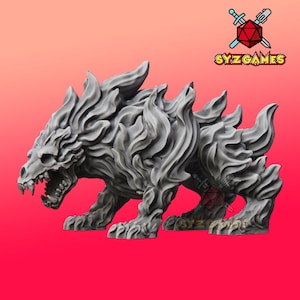 Vuurbeer | Fantasieharsminiatuur | DnD-miniatuur | RPG | Tafelspel | Gedrukte obsessie