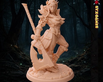Reina Orca / Miniatura de Fantasía / Miniatura de DnD / Mesa / Diosa Gemela