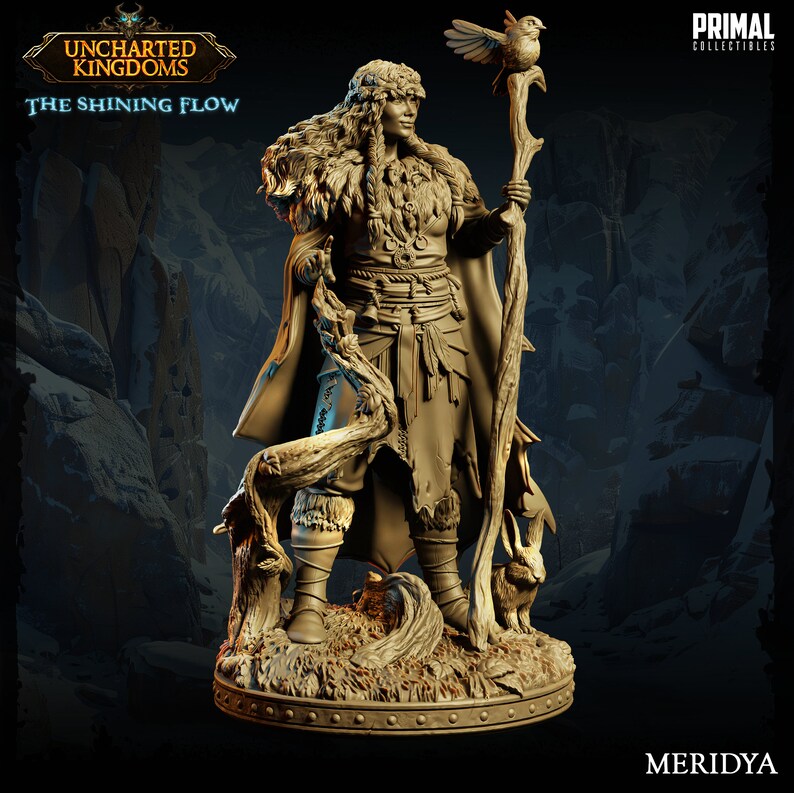 Meridya the Druid Fantasy Miniature Dungeons and Dragons Mini RPG ...