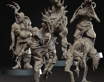 Profane Sacrament Sacramental Husks 5 Models Grimdark Horror Miniature Set for Dark Fantasy Wargaming
