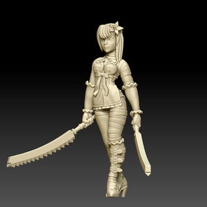 Kaine | Fantasy Miniature | Dungeons and Dragons | DnD Miniature | Tabletop Game | RPG | Pathfinder |  Ethan Savage Studios