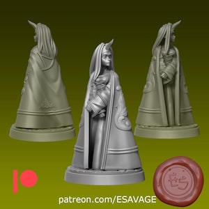 Female Summoner Human Wizard Fantasy Miniature Dungeons and Dragons Mini RPG Tabletop Miniature DnD Painting Pathfinder 5e DnD | ES