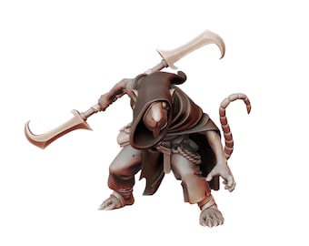 Ratfolk Bandit | Fantasy Miniature | Dungeons and Dragons | DnD Miniature | Tabletop Game | RPG | Manuel Boria