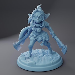 Hack, Ancient Goblin Hunter Pinup Fantasy Miniature Dungeons and Dragons Mini RPG Tabletop Games DnD 5e Painting Pathfinder | TW