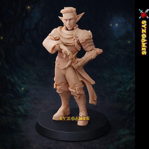 Marshall der Elfen Kämpfer Fantasy Miniatur Dungeons and Dragons Mini RPG Tabletop Spiele DnD 5e Malerei Pathfinder | TW