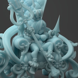 Goblin Queen | 32mm or 28mm Fantasy Miniature | DnD Miniature | Twin Goddess