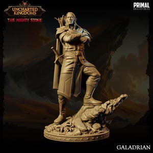 Porthios Kanan Elf Ranger Fantasy Miniature Dungeons and Dragons Mini RPG Tabletop Miniature DnD 5e Painting Pathfinder