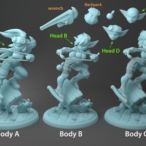 Knox the Goblin Alchemist | 32mm or 28mm Fantasy Miniature | DnD Miniatures | Tabletop Game | RPG | Twin Goddess