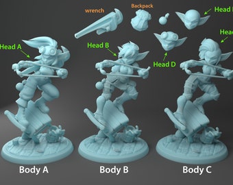 Knox the Goblin Alchemist | 32mm or 28mm Fantasy Miniature | DnD Miniatures | Tabletop Game | RPG | Twin Goddess
