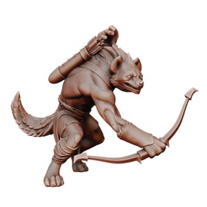 Gnoll Archer | Fantasy Miniature | Dungeons and Dragons | DnD Miniature | Tabletop Game | RPG | Pathfinder |  Manuel Boria