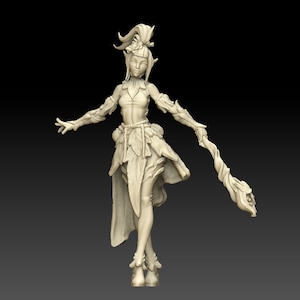 Eladrin - Spring | Fantasy Resin Miniature | DnD Miniature | RPG | Tabletop Game | Printed Obsession