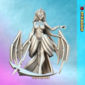 Crow the Succubus Pinup Fantasy Miniature Dungeons and Dragons Mini RPG Tabletop Games DnD 5e Painting Pathfinder | TW