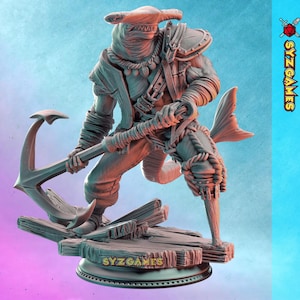Baz &quot;Smiley&quot; Armstrong Fantasy Miniature Dungeons and Dragons Mini Wargames RPG Tabletop Miniature DnD 5e Figure Painting Pathfinder