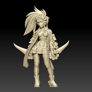 Rikku | Fantasy Miniature | Dungeons and Dragons | DnD Miniature | Tabletop Game | RPG | Pathfinder |  Ethan Savage Studios