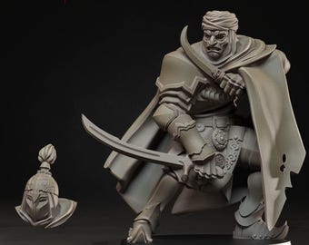 Gilded Dominion Male Assassin Miniature for Dark Fantasy Wargames