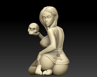 Briella Pinup | Fantasy Resin Miniatur | D&D Miniaturen | Dungeons & Dragons | Pfadfinder | Rollenspiel | Tischplatte