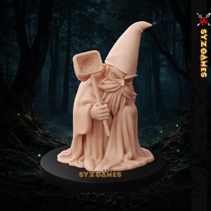 Tiny Green Mall Magier Grumpy Dwarf Miniatur - Fantasy Tabletop RPG Figur