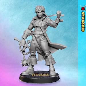 Richter Human Fighter Fantasy Miniature Dungeons and Dragons Mini RPG Tabletop Miniature DnD Painting Pathfinder 5e DnD