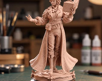 Carina Braithwaite Scholarly Sorceress Miniature for DnD Fantasy RPG