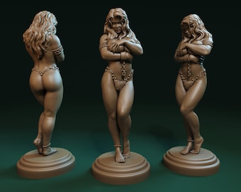 Slave Girl | Pinup | Fantasy Resin Miniature | DnD Miniatures | Dungeons & Dragons | Pathfinder | RPG | Tabletop