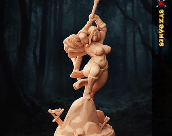 Thitania, de goliathbarbaar |  32 mm, 54 mm en 75 mm fantasieminiatuur | Kerkers en draken | DnD-miniatuur | TG