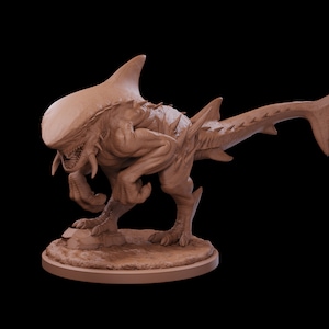 Haaiosaurus | Fantasieminiatuur | DnD-miniatuur | Tafelspel | Rollenspel | RPG | Verkenner | Dragon Trappers Lodge