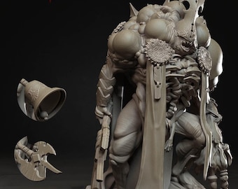Pustulant Patriarch Corrupted Warrior Miniature for Dark Fantasy Wargames