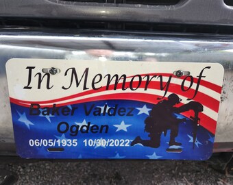 Custom Printed License Plate for Car or Bike
