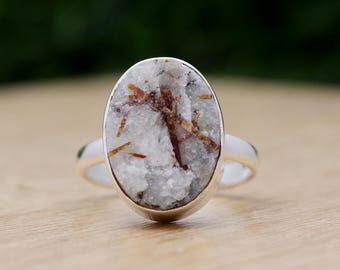 Astrophyllite Gemstone Ring - 925 Sterling Silver Rough Handmade Oval Shape Ring - Statement Ring Brand New Ring Women Ring - Gift For Her