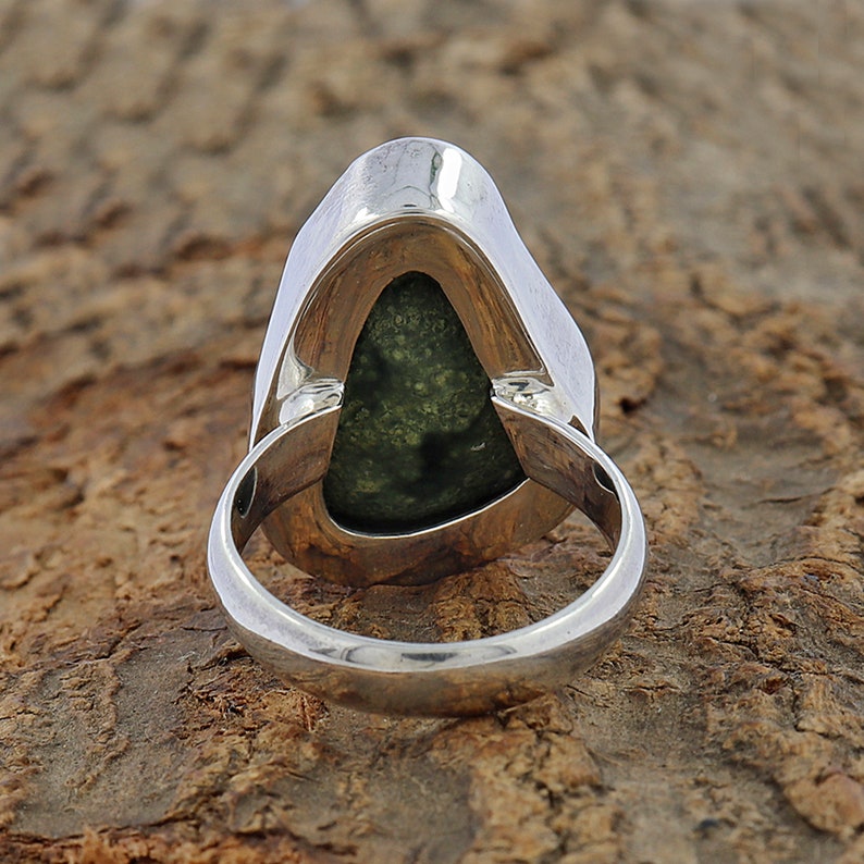 Tabasco Geode Ring Handmade Silver Ring Coconut Geode Ring Fancy Shape Coconut Geode Silver Ring Party Wear Jewelry Ring Size 6
