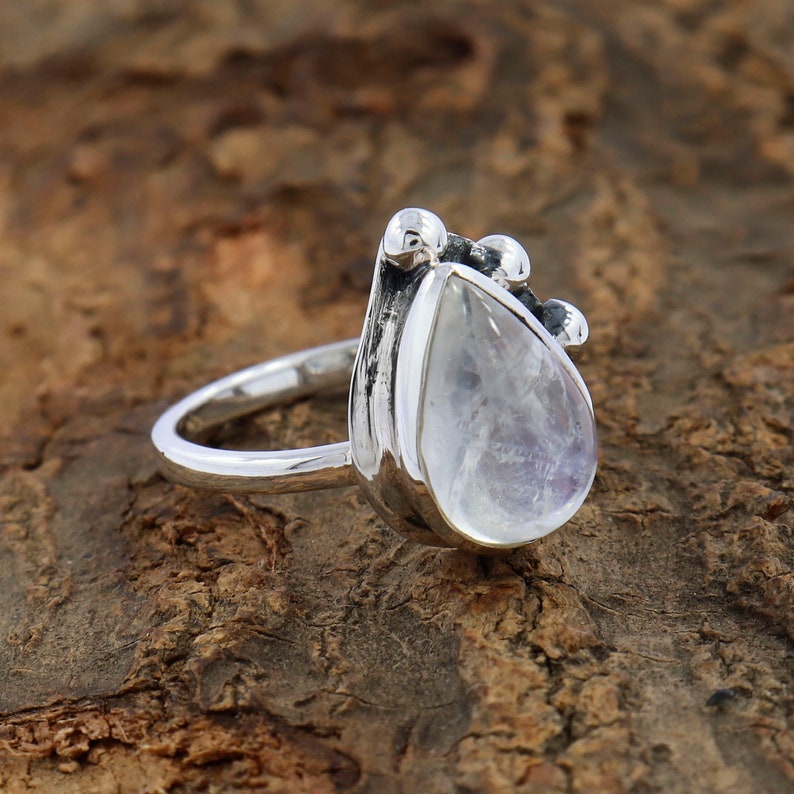 Handmade Silver Jewelry ! Silver Jewelry !!Mother/'s Day Ring Size 7 Rainbow Moonstone Ring ! Rainbow Moonstone Designer Ring !