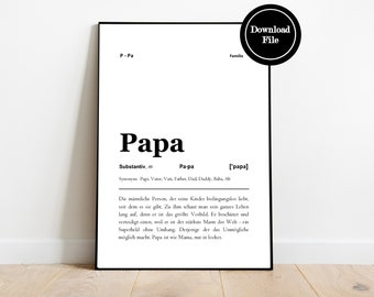 Papa-definitie - Verjaardag, Vaderdag, aanstaande vader/familie