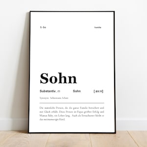 Definición de hijo: regalo, cumpleaños/tipografía